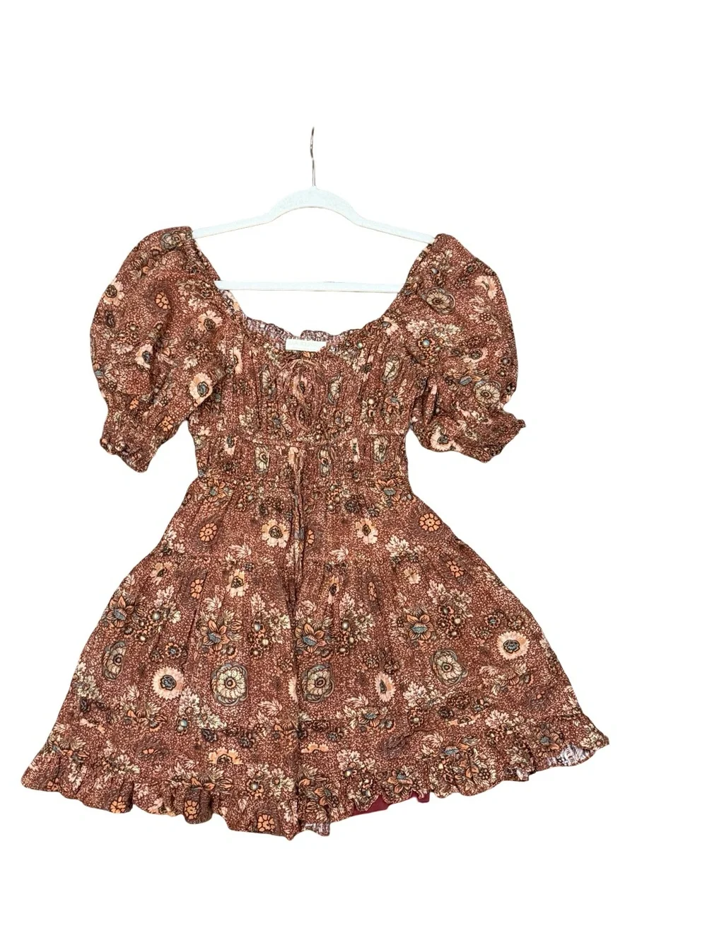 Ulla Johnson Juniper Dress Rosebud Floral Puff Sleeve Smocked Midi Dress Size 0 - Picture 5 of 13